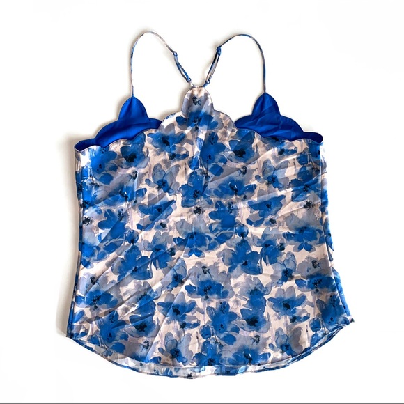 SOLD 💕J Crew Scalloped Floral Spaghetti Strap Tank Top - Picture 10 of 14